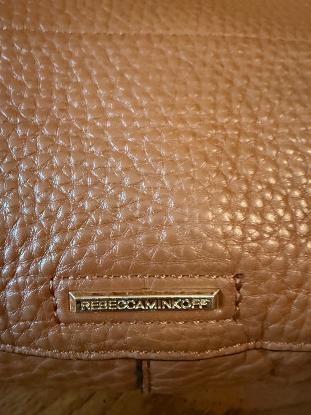 Rebecca Minkoff Pebbled Leather Shoulder - Whipstitch Brown Hobo - Picture 6 of 16